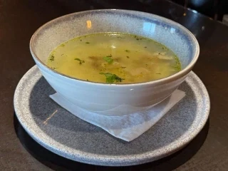 Chicken broth with noodles