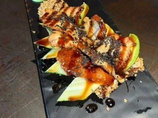 Eel sushi hot dog